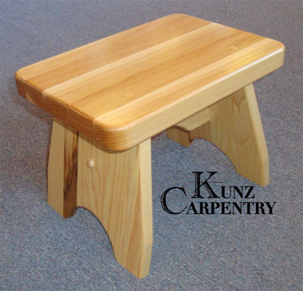 K42 - Solid Hickory Step Stool 1