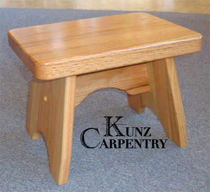 K42 - Solid Red Oak Step Stool 1