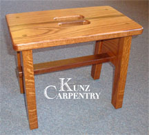 K44 - Red Oak & Walnut Step Stool