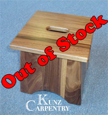 10" Walnut Step Stool