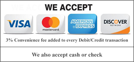 We accept Credi Cards