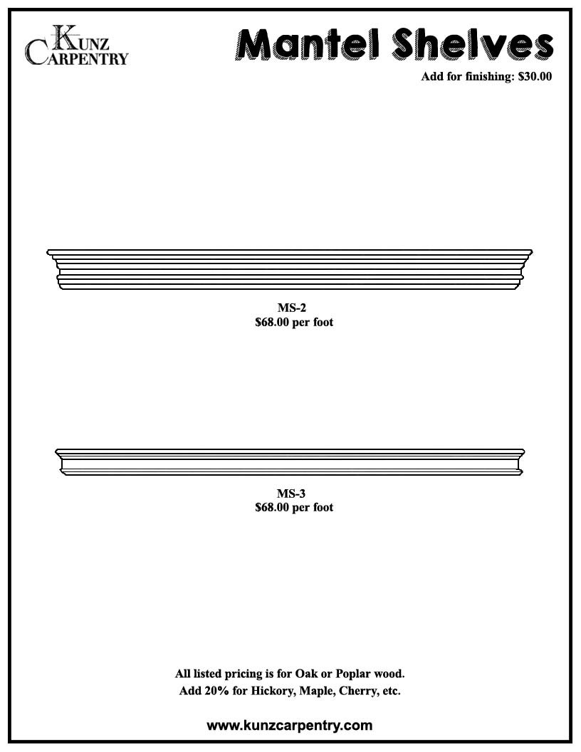 Mantel Brochure 4 - Mantel Shelves